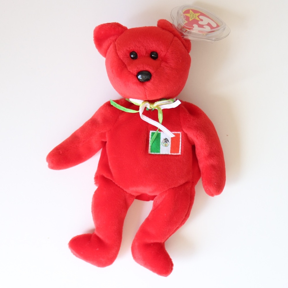 Ty Osito Red Bear Plush 1999